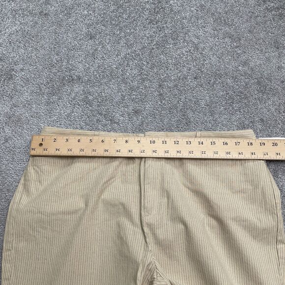 Dockers Metro Capri Caft Length Pants Womens 16W Brown Striped Stretch 38x23 NWT - Picture 13 of 16